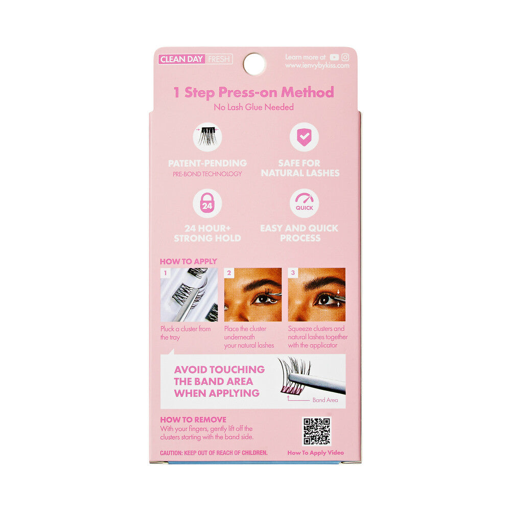 iEnvy Press & Go Press-On Pre-Glued Lash Clusters - Clean Day Bare 11