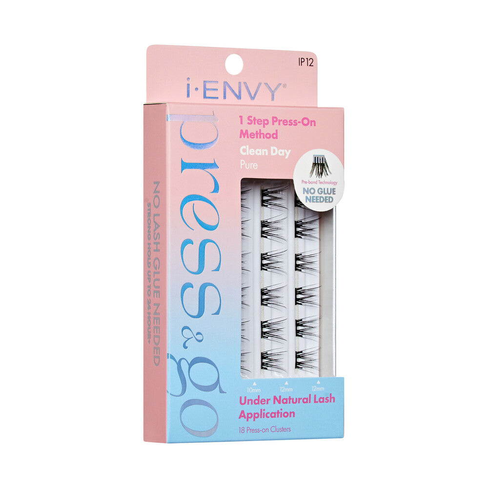 iEnvy Press & Go Press-On Pre-Glued Lash Clusters - Clean Day Pure 12