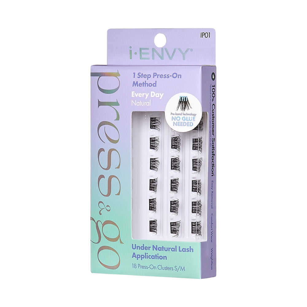 iEnvy Press & Go Press-On Pre-Glued Lash Clusters - Every Day Natural 01