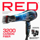 RED by Kiss Designer Series Detangler Dryer with 3 Styling Attachments