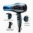 RED by Kiss Designer Series Detangler Dryer with 3 Styling Attachments