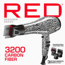RED by Kiss Designer Series Detangler Dryer with 3 Styling Attachments