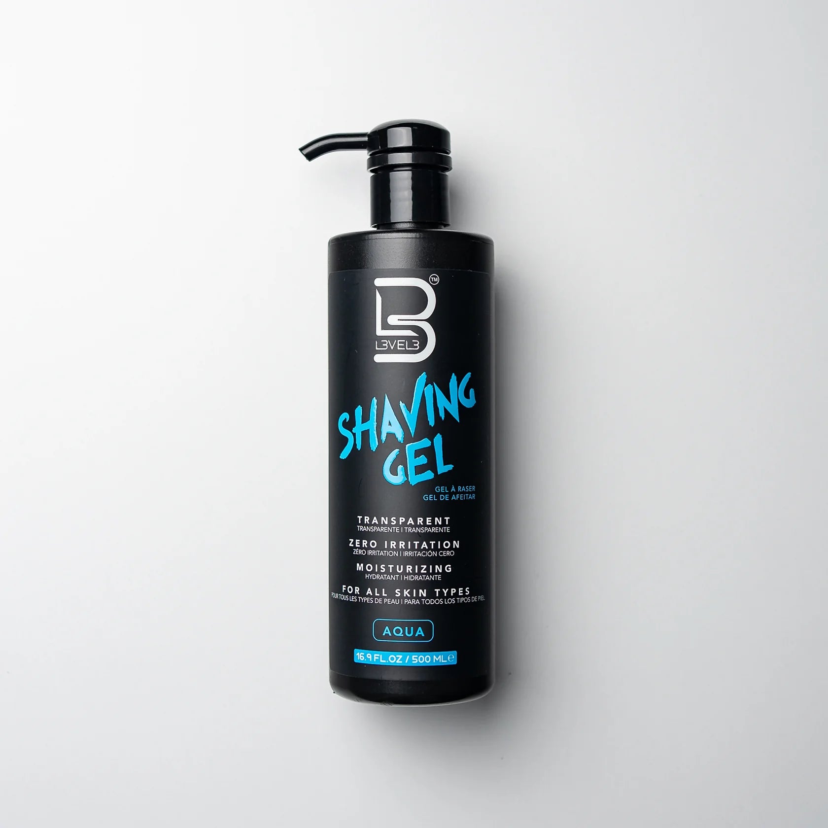 Level3 Shaving Gel Transparent Aqua 16.9oz