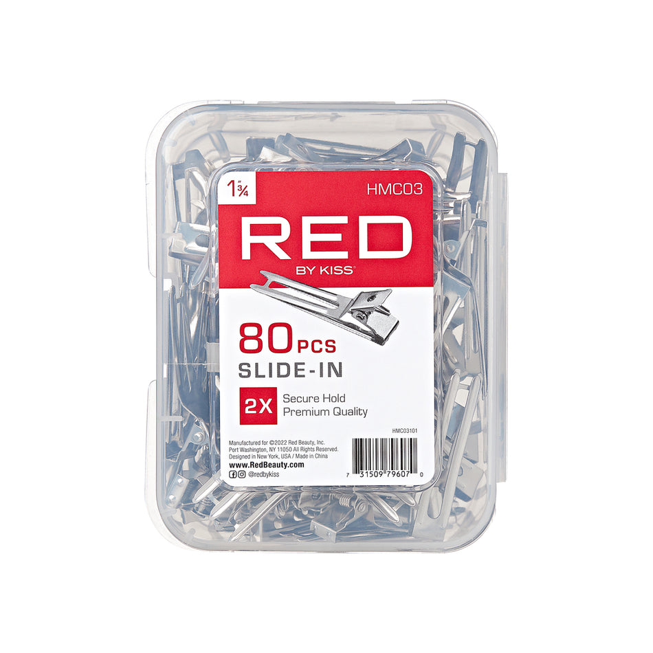 RED BY KISS 80PCS - 1 3/4” - SLIDE-IN #HMC03