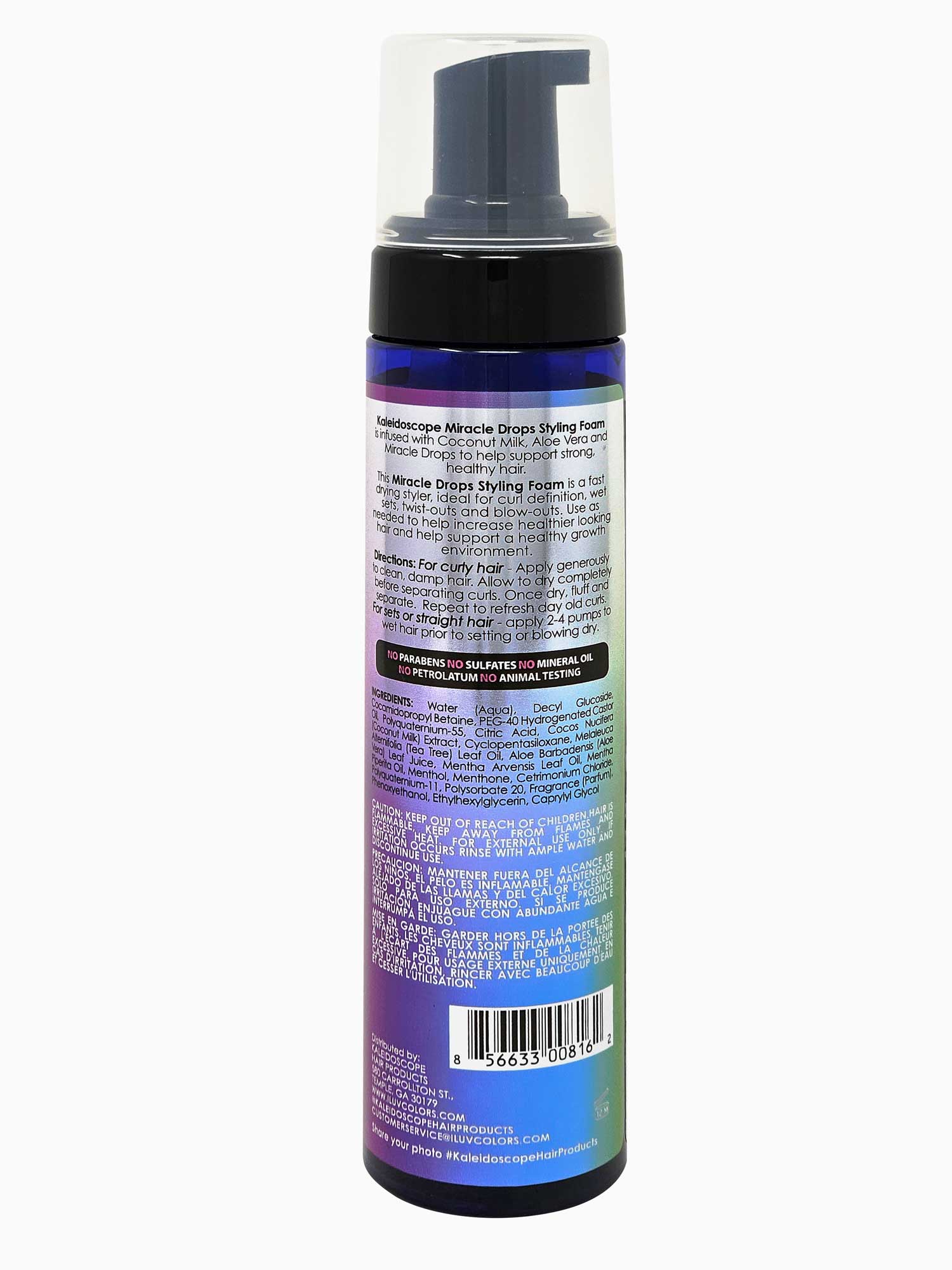Kaleidoscope Miracle Drops Moisturizing Texture Styling Foam - 8oz