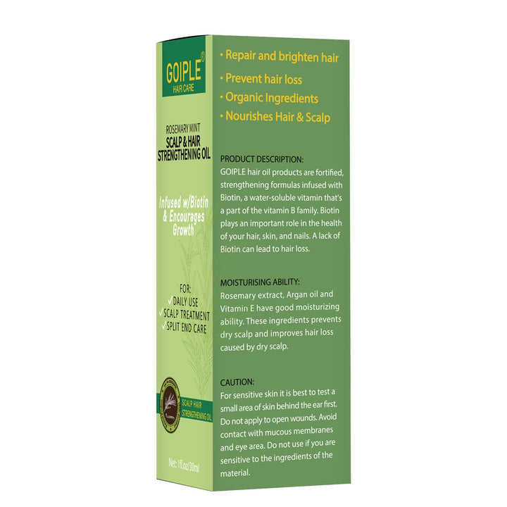 Goiple Rosemary Mint Scalp & Hair Strengthening Oil - 1oz