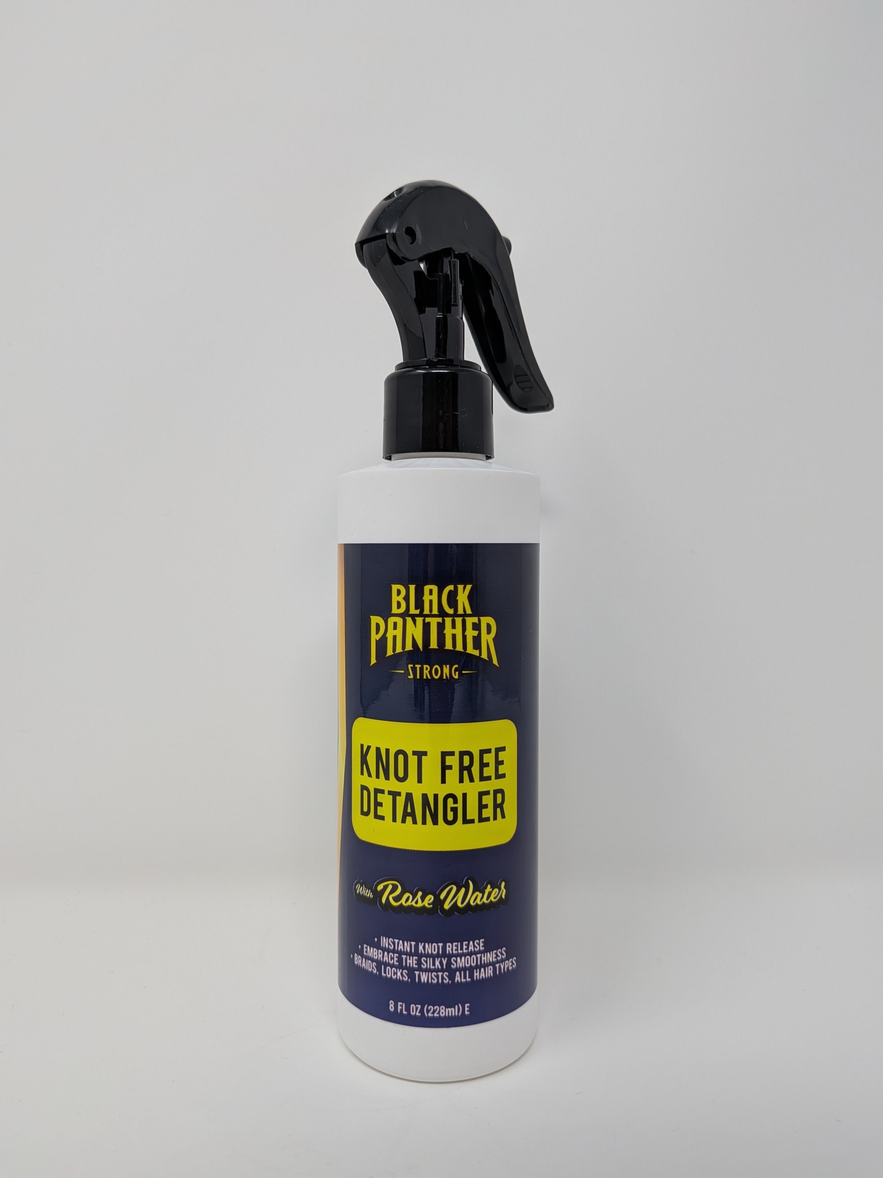 Black Panther Knot Free Detangler with Rose Water - 8oz