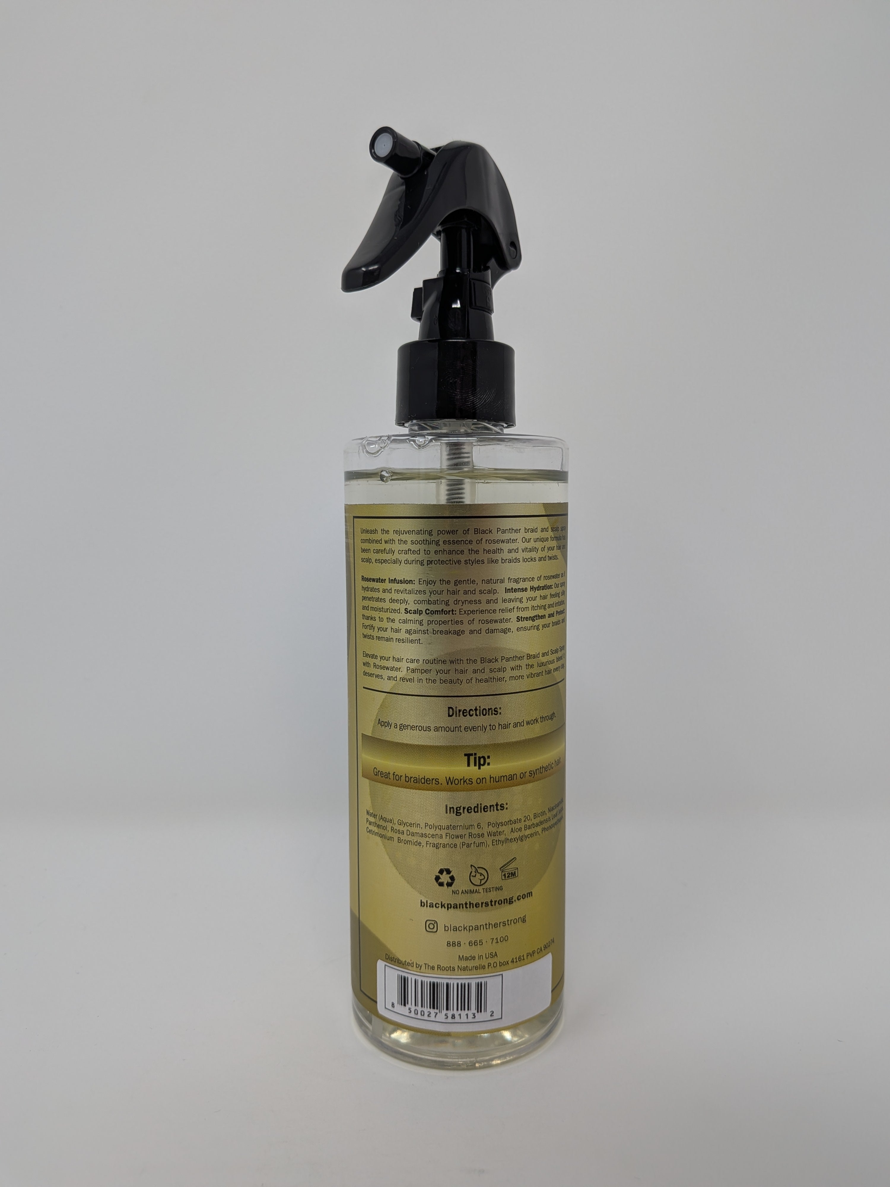 Black Panther Elite Rose Water Braids & Scalp Spray - 8oz